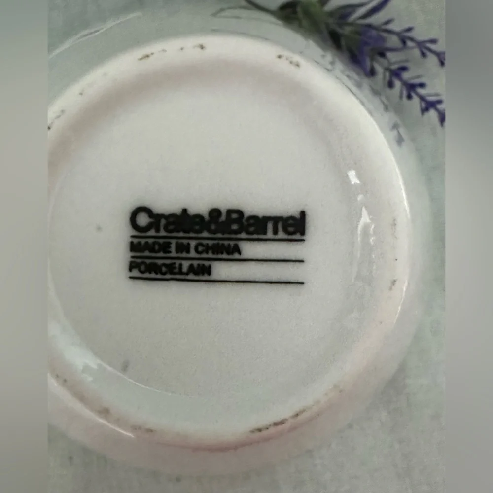 Crate & Barrel white porcelain noodle bowl **chopsticks not included